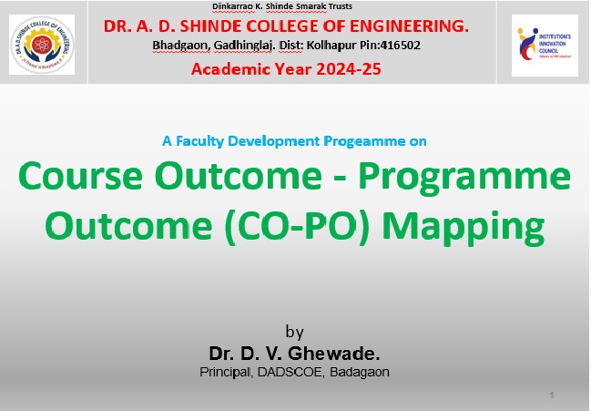 Faculty Development Programme on CO-PO mapping