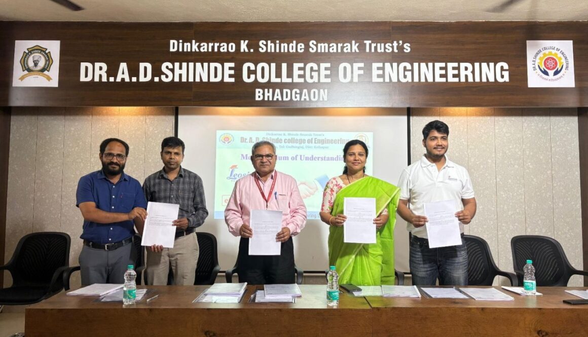 The Computer Science and Engineering department has signed MOUs with Edureka Learning Center and Leosias Technologies to enhance learning and training opportunities for students.